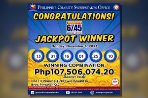 Ticket sold in QC wins P107.5-M Mega Lotto jackpot