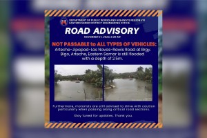 7 E. Visayas roads impassable due to floods, debris flow: DPWH