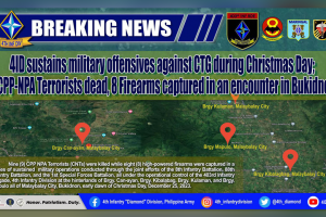 9 NPA rebels killed on Christmas Day skirmishes in Bukidnon 