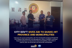 Davao City sends aid to quake-hit areas in Surigao Sur