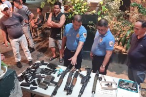 Police seize several firearms, explosives in San Juan City