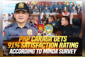 Caraga police get 91% satisfaction rate in MinDA survey