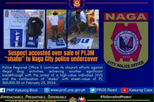 P1.3-M shabu seized in Naga City drug bust