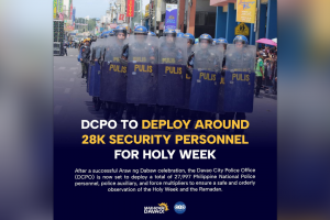 28K security officers enlisted for Holy Week in Davao City