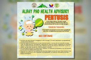 Albay distributes swab kits to monitor pertussis cases