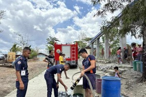 Antique prov’l gov’t distributes water tanks, jetmatic pumps