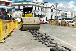 Iloilo City gov’t destroys 157 modified mufflers