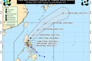 ‘Aghon’ intensifies into tropical storm