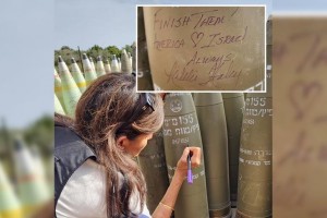 Ex-US presidential wannabe writes ‘finish them’ on Israeli shell 
