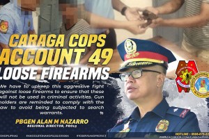 49 loose firearms netted in 15-day police drive in Caraga