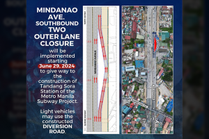 2 Mindanao Avenue lanes to close June 29 for subway works