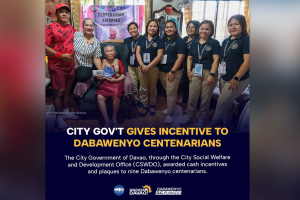 9 Davao centenarians receive P100-K cash