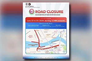 Manila announces road closures for Pasig River Esplanade inauguration