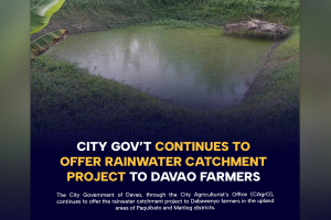 Davao City eyes more rainwater catchment projects for upland farming