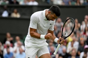 Djokovic into Wimbledon q'finals; Taylor ousts Zverev