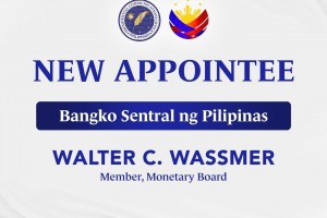 PBBM appoints Wassmer as member of BSP's Monetary Board