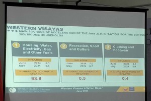 Electricity drives W. Visayas inflation to 4.9 % in June