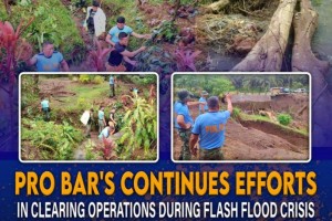 BARMM cops help clear town of flood debris, repair works