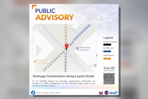 Manila street partially closed for 2-week drainage works