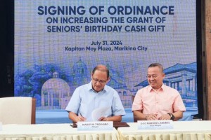 Marikina doubles birthday cash gift for senior citizens