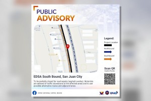 2-week rehab of EDSA Mandaluyong, San Juan portions starts Friday