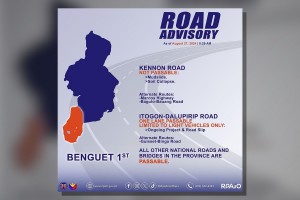 DPWH: Some Cordillera roads impassable, have limited access