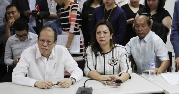 Former Pres.Aquino attend the preliminary investigation on Dengvaxia ...