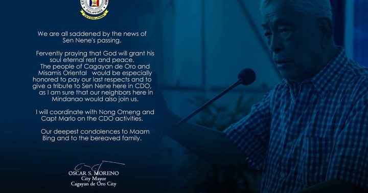 Local Leaders Pay Tribute To Democracy Icon Nene Pimentel Philippine News Agency