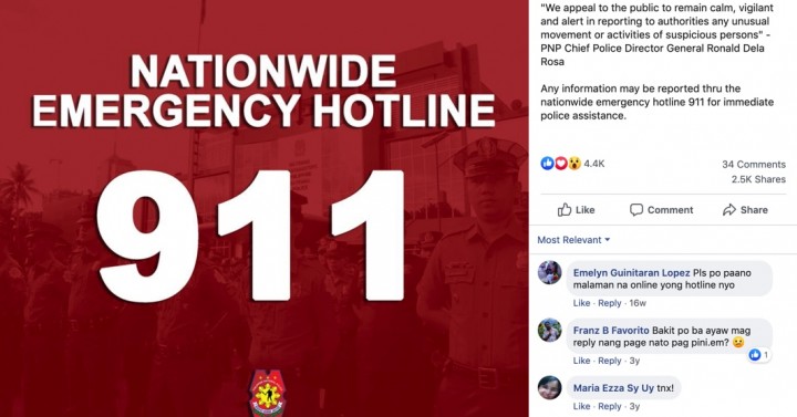 DILG urged to revisit nat'l emergency hotline '911 ...