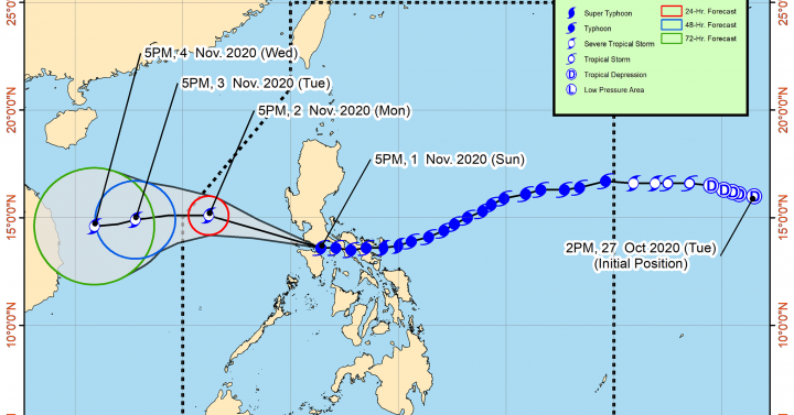 'Rolly' further weakens, now over West PH Sea | Philippine News Agency