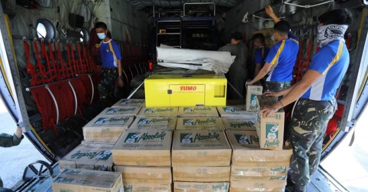 PAF planes fly relief supplies to Albay, Catanduanes | Philippine News ...