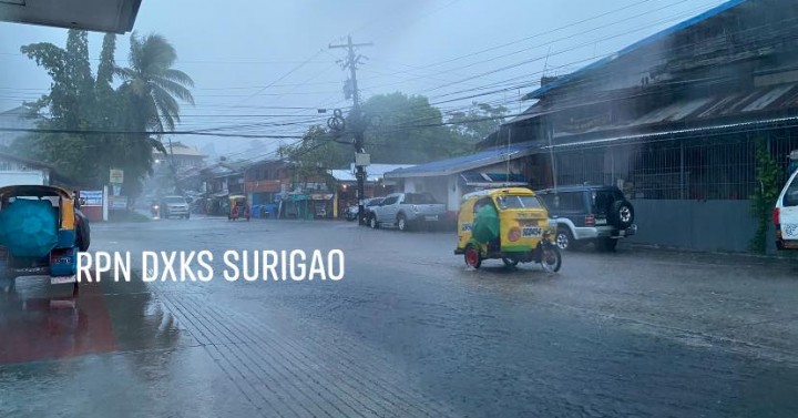 Surigao City on Alert Level 2 due to heavy rains