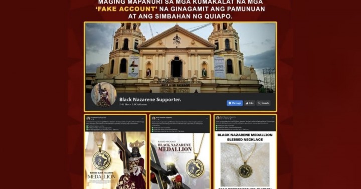 Quiapo Church warns devotees vs. fake accounts | Philippine News Agency