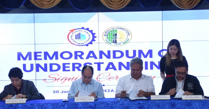 PEZA, BuCor Sign Agreement For Ecozone Development | Philippine News Agency