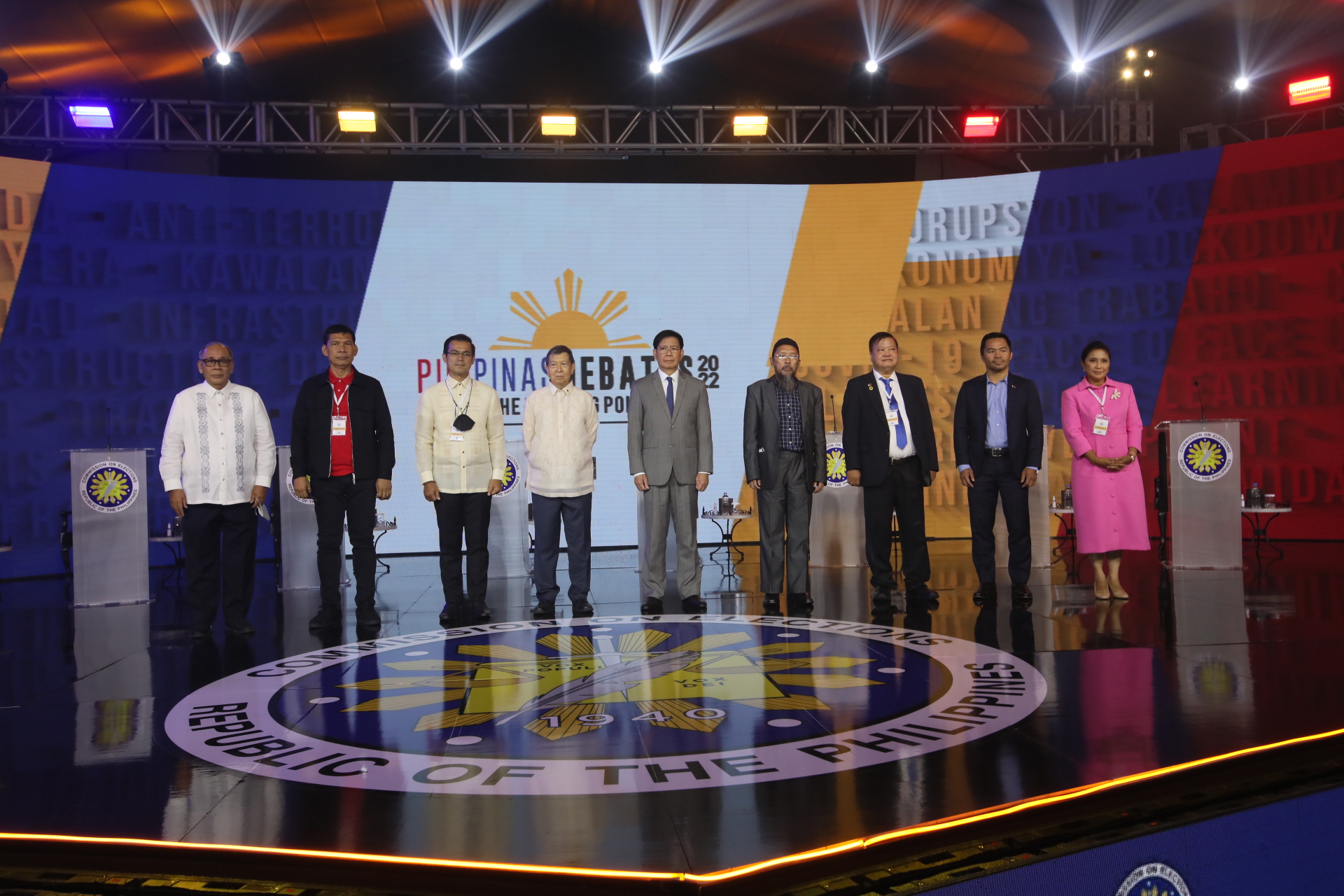 PRESIDENTIAL DEBATE 2022 Photos Philippine News Agency